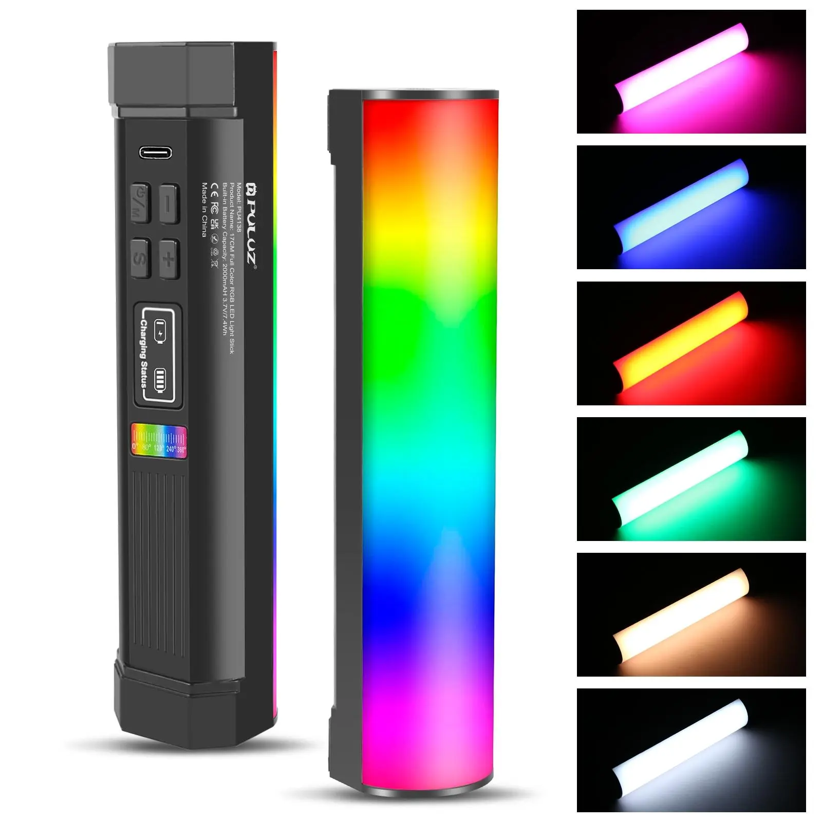 Handheld LED Stick Light, LED Posing Light, Portable RGB Light with Magnetic Function, 2000mAh Rechargeable Ambient Light, LED Fill Light, Studio Video Lighting, Photographic Fill Light, Photoshoot Light