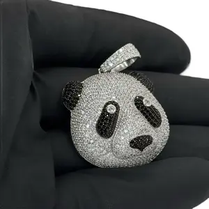 PANDA Pendant Silver 925 - Elegant Design with Simple Elements Drop Necklaces Charm Necklace