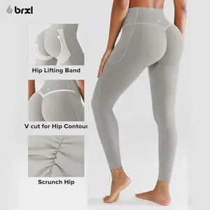 BRXL Women's High Waist Performance Athletic Leggings - Gym Workout Pants, Stretchy Fabric, Side Pocket, All-Season Sports Bottoms for Females,summerwins