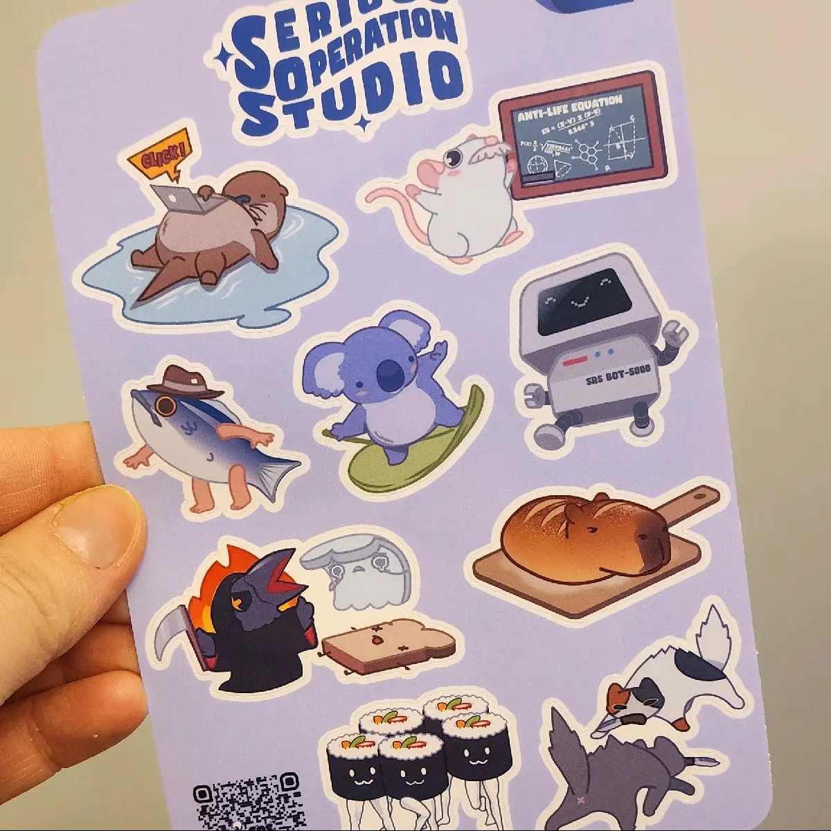 Serious Doodlin' Waterproof Vinyl Sticker Sheet