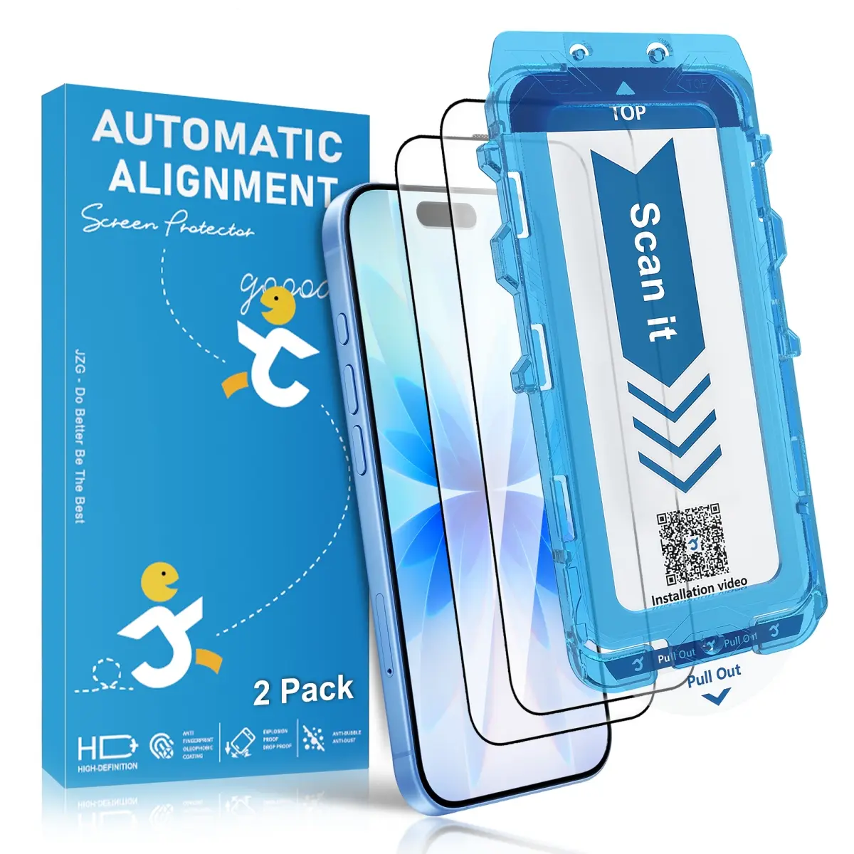 JavoYion 2-Pack Screen Protector for iPhone 17 - Dust-Free Chamber, Easy Installation, Crystal Clear, Scratch-Resistant, Ultra-Smooth Touch, Case Fit,    HD,   Kit