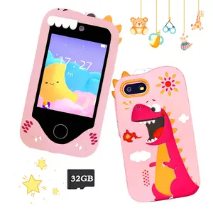 Kids Smartphone Toy Imitation Smartphone Toy for Girls and Boys Ages 3-12 28 Inch HD Screen Camera MP3 Player Learning Games Toddler Christmas Birthday Gift Selfie Function Dual Camera Video Recording Thanksgiving Gift Includes 32GB Card