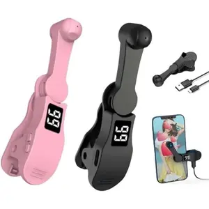 2-Pcs USB-Powered Auto Clicker Controller for Android Cellphones, Adjustable Clip-On Finger Screen Tapper, Portable Tech Accessory with Cable & Digital Tripod for Smartphone Apps & Games