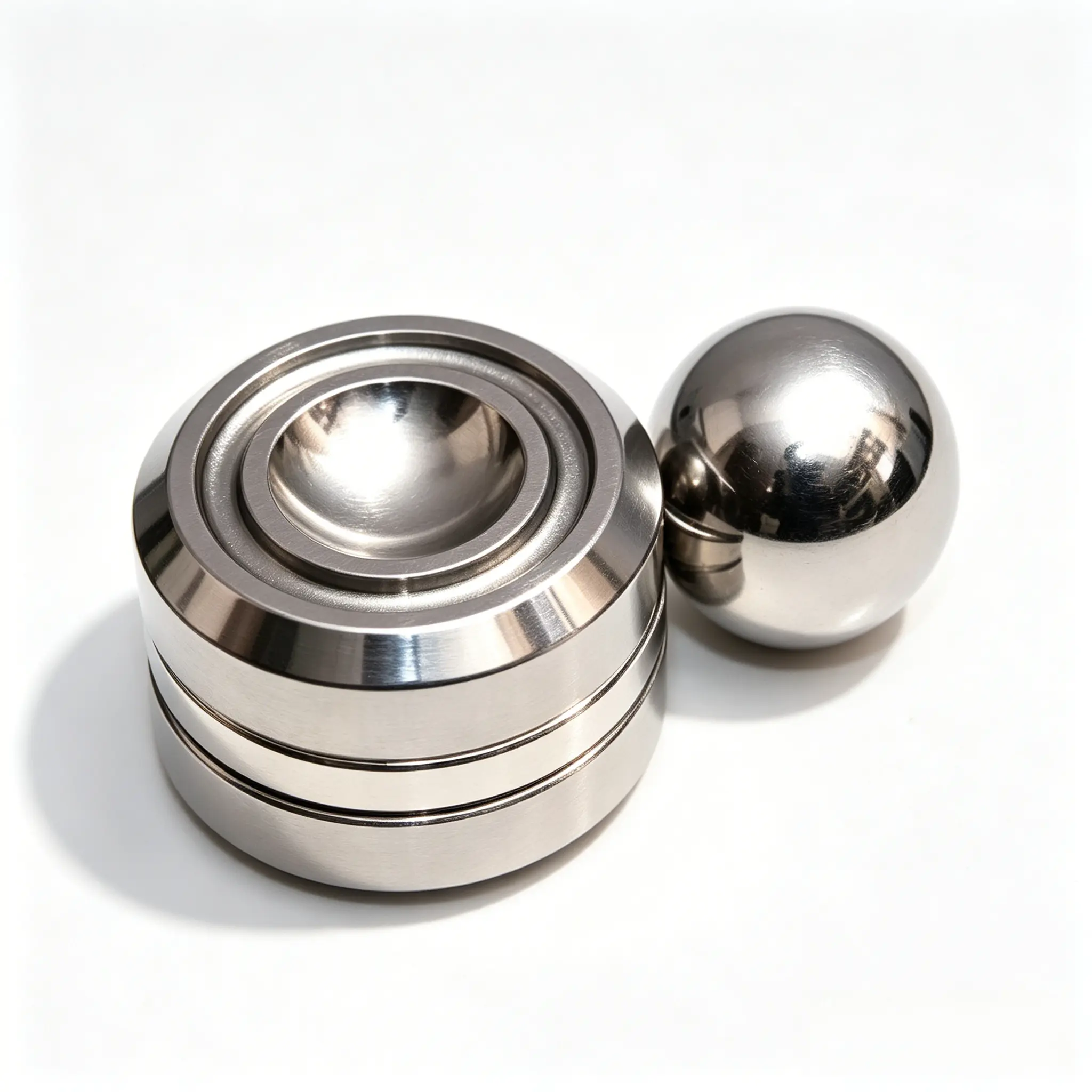 Metal Fidget Spinner Toy - Magnetic Rotatable Stress Relief Gyro Ball, Portable Orbital Spin Fingertip Hand Exerciser, 12+ Years Unisex Stress Relief Gadget Sensory Decompression Toy, 12 Years Above