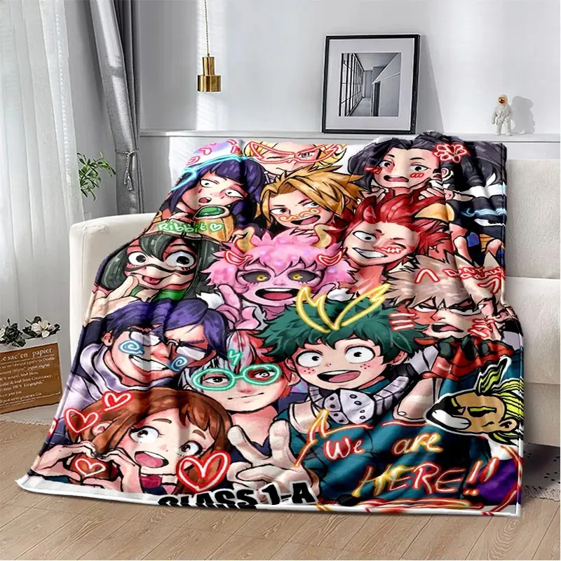 My Hero Academia Deku Bakugo 3D Flannel Blanket - Ultra Soft, Cozy Warm Throw Cover for Bedroom Couch - Room Decor, Teen Room Decor - Perfect Birthday Christmas Gift for Anime Fans Plus Ultra Style