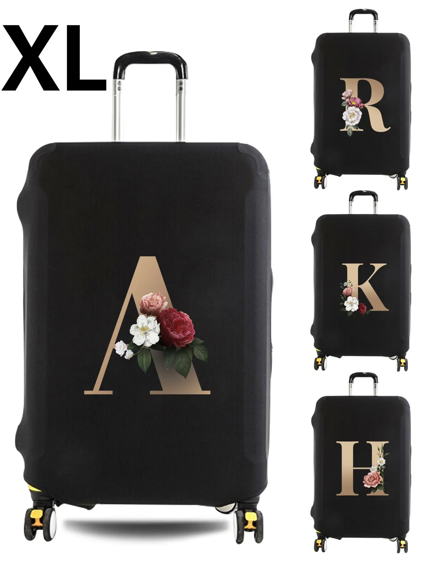 Letter Pattern Suitcase Cover, Dustproof Foldable Suitcase Protector, Elastic Durable Suitcase Cover, Travel Accessories for 29-32 Inch Travel Luggage