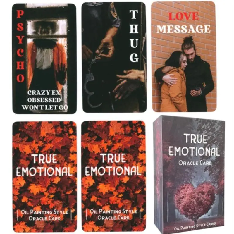 True Emotional Oracle Card Game, 1 Set Tarot Card Decks for Party, Daily Reading & Meditation, Card Game Sets, Cards Game