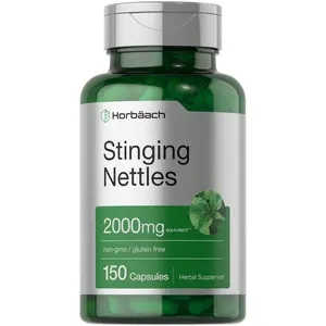 Horbäach Stinging Nettle Capsules 2000mg | 150 Count | Herbal Leaf Extract Supplement | Non-GMO, Gluten Free