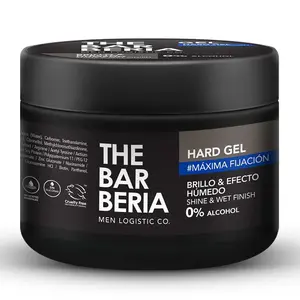 The Barberia Maximum Hold Gel, Shine & Wet Finish, 3.3 fl oz 0% alcohol