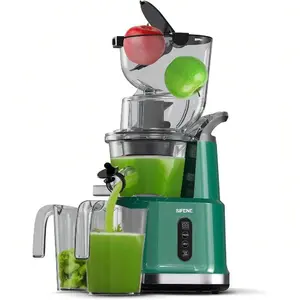 Cold Press Juicer, 83mm Wide Feed Chute, Masticating Juicer With Dual Feed, Quiet Motor, Food-Safe Materials, Easy To Clean, Green