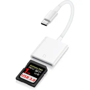 SD Memory Card Reader USB C for  17 Pro/Air/16 Pro Max/16/15 Pro/15, Type C Camera Adapter Trail Viewer USB 3.0 High Speed to Memory Card Reader Adapter for Android , iPad Pro, MacBook
