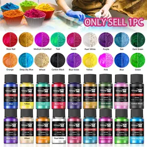 2 Pcs/set  Vibrant Rainbow Mica Powder – Epoxy Resin Pigment for Jewelry Making, Crafts and Art Painting, 1g per Contains, Ideal for DIY Projects, Brilliant Rainbow Shades and Long-lasting Color Performance, Ideal Gift for Christmas and Other Holidays.