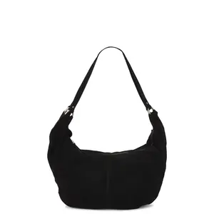 Free People Roma Suede Tote in Black