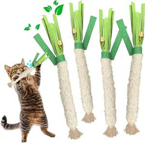 3-Pack Realistic Cucumber Cat Toys, Chew Resistant Bell Stick, Interactive Pet Supplies, Self-Entertainment Cat Toy Set