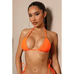 Maui Mix And Match Triangle Bikini Top - Orange