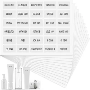 360 Pcs Waterproof Labels for Bottles, Travel & Toiletry Bottles - Refillable, Clear Bathroom Labels for Organizing Shampoo, Conditioner, Lotion & Cream Piriuuo