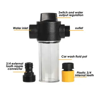 100ml Water Gun Foam Bottle - Garden Hose, Home Car Wash Accessories for Car Washing and Home Cleaning - Perfect for Foaming and Efficient Cleaning Spray Nozzle