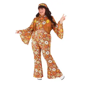 HalloweenCostumes Women's Plus-Size Autumn Flower Hippie Costume