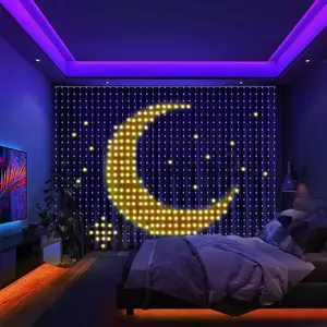 RGB Smart Curtain Lights with Bluetooth Controller – Surprise App & Remote, Music Sync, DIY GIF Effects, 400 LEDs, USB Powered, IP65 Waterproof for Holiday Party Bedroom Window Outdoor Decor Unleash your imagination and DIY to your heart's content!