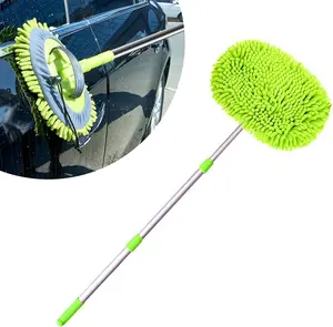 Car Wash Brush & Mop Set - Paint-Safe Cleaning Kit with Detachable Soft Bristle Heads & Retractable Pole - Universal Car Cleaning Tools for Exterior, Wheels, and Interior (Extendable Handle) Car Detailing Accessories Car Wash Microfiber Towel