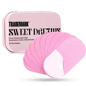 Trademark Sweet Dreams Skin Tape for Sleeping Breathable Hypoallergenic Sculpt Reduce Snoring 30 Day Supply Pink Self Care Facial Beauty