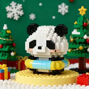 150+pcs Cute Panda Building Blocks Set - DIY Animal Toy for Creative Assembly, Perfect Holiday Gift for Christmas, Halloween, Valentine's Day (New Year/Birthday/Children's Day), Educational Hands-on Play​
