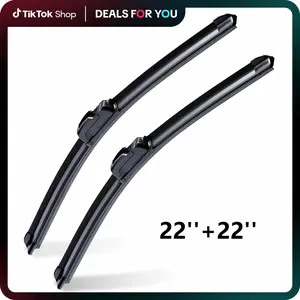 ITUTN OEM Quality 22''+22'' Frameless Snow Windshield Wiper Blades – Ultra Quiet, Streak-Free, Dual-Layer Coating, Weatherproof, Easy Installation, Universal J-Hook Adapter – Spring Car Accessories | tok | dealsforyoudays