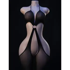 [Charm Lace] Ring Strap Onesie |     Spandex Blend Skin-friendly Breathable, Lace Hollowed-out + Cross Waist Seal, Outline Hourglass Figure Curve! Cowrie Savage x fenty