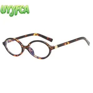 UYYFCA Retro Oval Tortoise Shell Sunglasses Vintage Y2K Small Round Leopard Print Frame UV400 Trendy Fashion Eyewear for Women Men