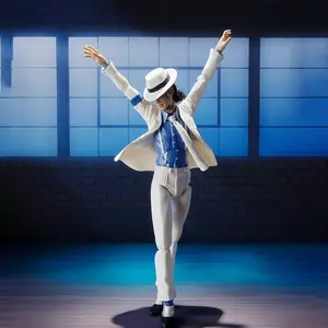 Michael Jackson Action Figure - Smooth Criminal Moonwalk Edition | Highly Articulated Music Legend Model Toy Doll | Perfect Father's Day & Graduation Gift | Iconic King of Pop Collectible