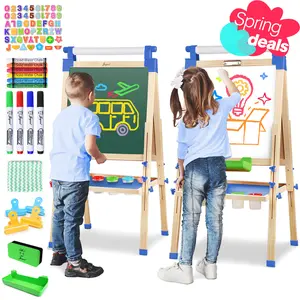 Joyooss Kids Easel Wooden Double-Sided with Paper Roll Joyooss 126 BLUE