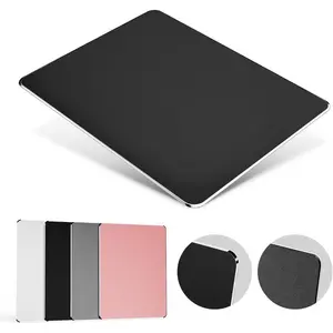 Hard Metal Mouse Pad for Desk, Aluminum Solid Mouse Pad For Magic Mouse and For MacBook Pro/Air, with Stable Rubber Base, Firm Mousepad for Travel and Home Office (Black)