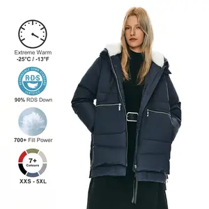 Orolay Women's Thermal Thickened Down Jacket Hooded with 700+ Fill Power, Extreme Cold-Resistant, Long Sleeve Classic Winter Outfit