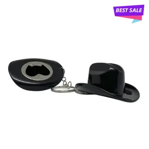 2026 New 2pcs Texas-Style Cowboy Hat Bottle Opener Keychain, 3-Color Option for Personalized Style, Kitchen-Friendly Birthday & Holiday Gift for Sports & Outdoor Enthusiasts Liquor Decanter Set