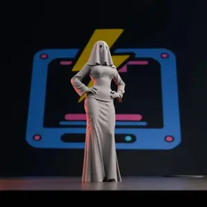 Gothic Ghost Statue - Pale Skin Elegant Figurine, Plastic Gothic Home Decor for Bookshelf, Desktop & Mantel