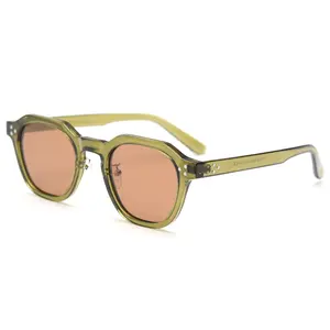 TR90 Polarized Sun Glasses for Women Mens Square Polygon Retro Vintage Sunglasses Thick Frame Luxury Design Eyewear