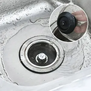 Stainless Steel Sink Drain Cover, Kitchen Sink Filter, Sink Strainer, Kitchen Sink Accessories, Bathroom Sink Filter, Home Supplies, Bathroom Sink Stopper, Drain Protector