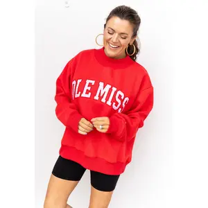 Embroidered Ole Miss  Gingham Mock Neck PRE ORDER