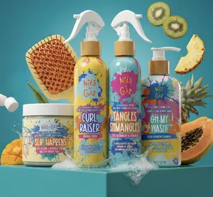 Curl Boss 5-Step Wash Day System Gently cleanse and hydrate hair  Easily eliminate knots, tangles, & poofiness Infused w/ vitamins A, B5, C, & E