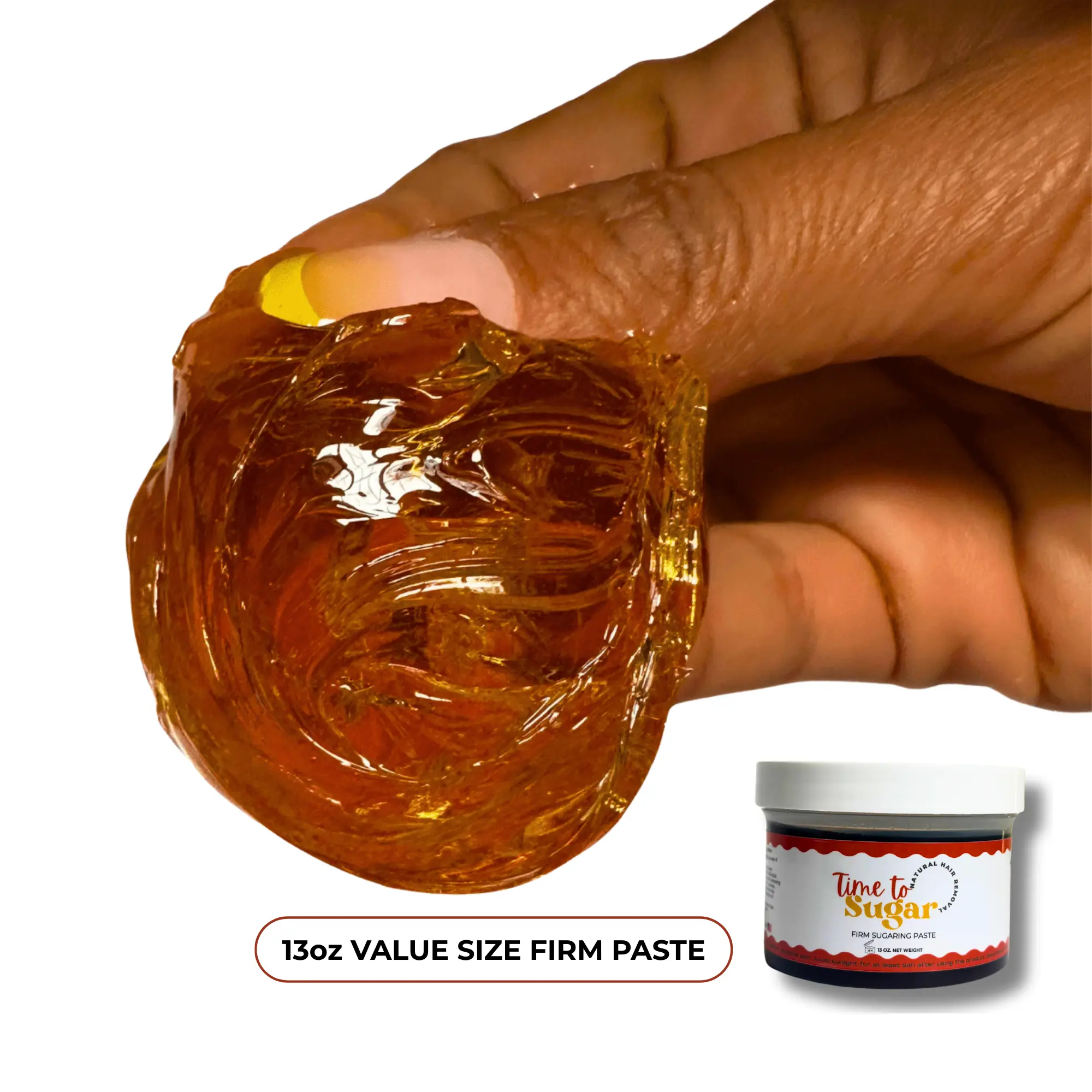 13oz Natural Hair Removal Sugar Wax – Firm 13oz Value Jar | No Heat, No Strips