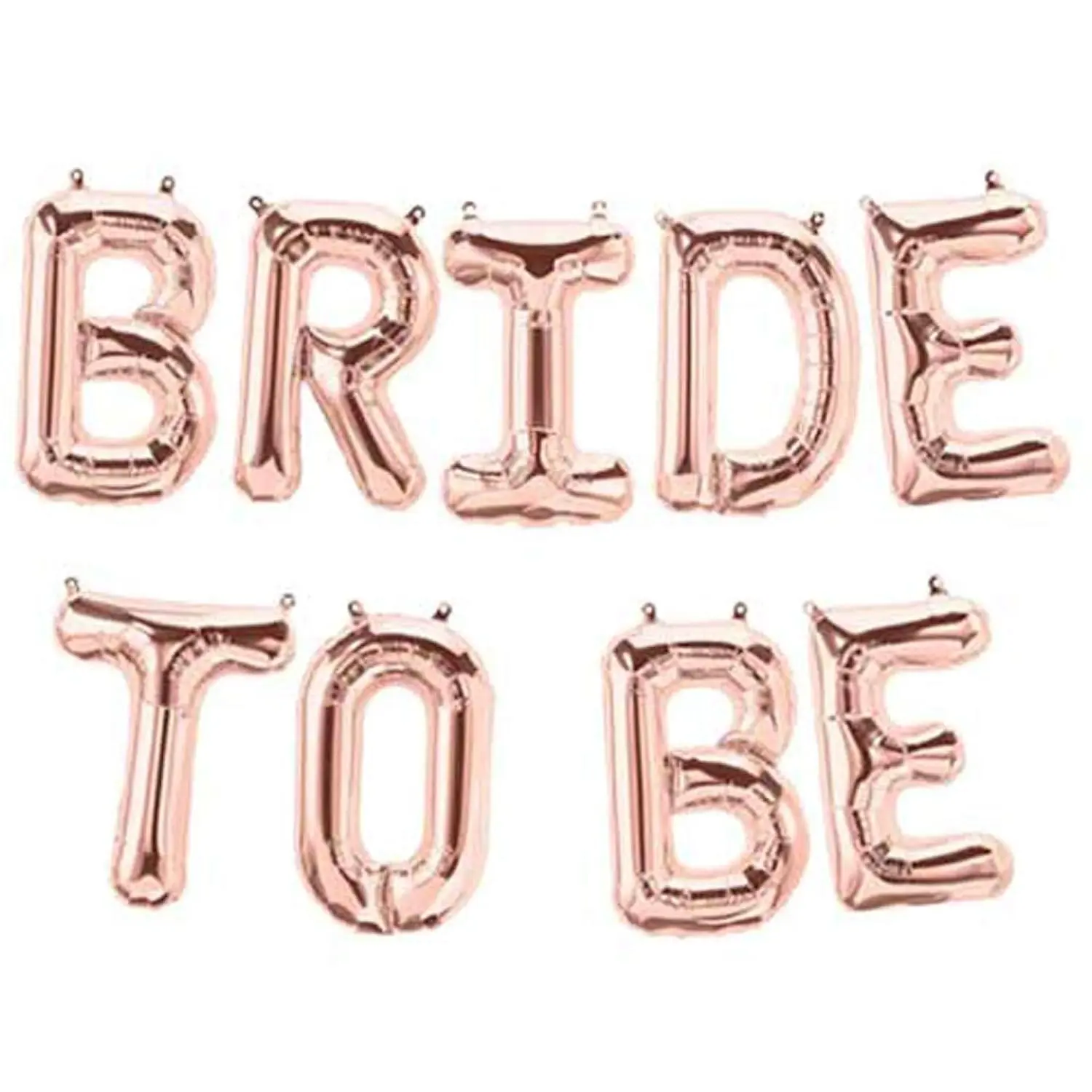 Bride To Be Letter Balloons Banner, Bridal Shower Supplies, Bachelorette Party Supplies Decorations, Rose Gold, 16 Inch