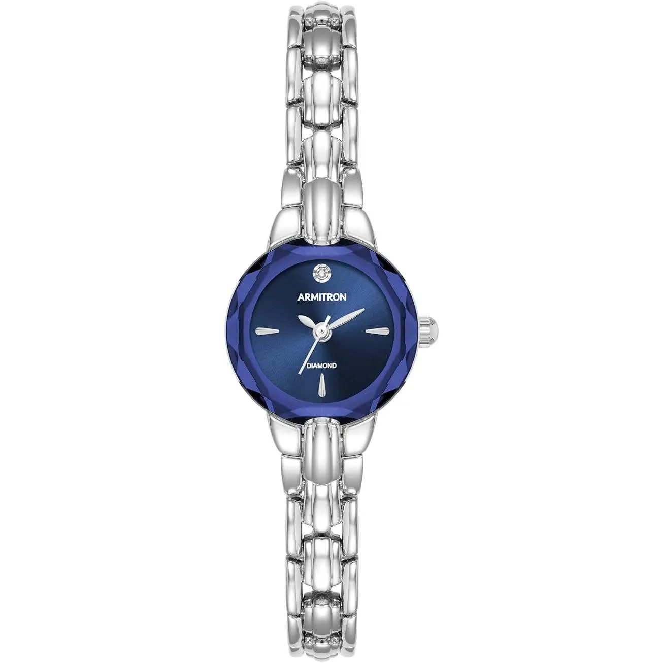 Armitron Sapphire Blue Diamond Dial Ladies Watch 75-5943BLSV