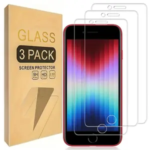 3-Pack Ultra-Clear Tempered Glass Smartphone Screen Protector for iPhone 8/7/6s/6 (4.7-Inch), Scratch-Resistant, Durable, Protective, Phone Case Compatible, Accessories
