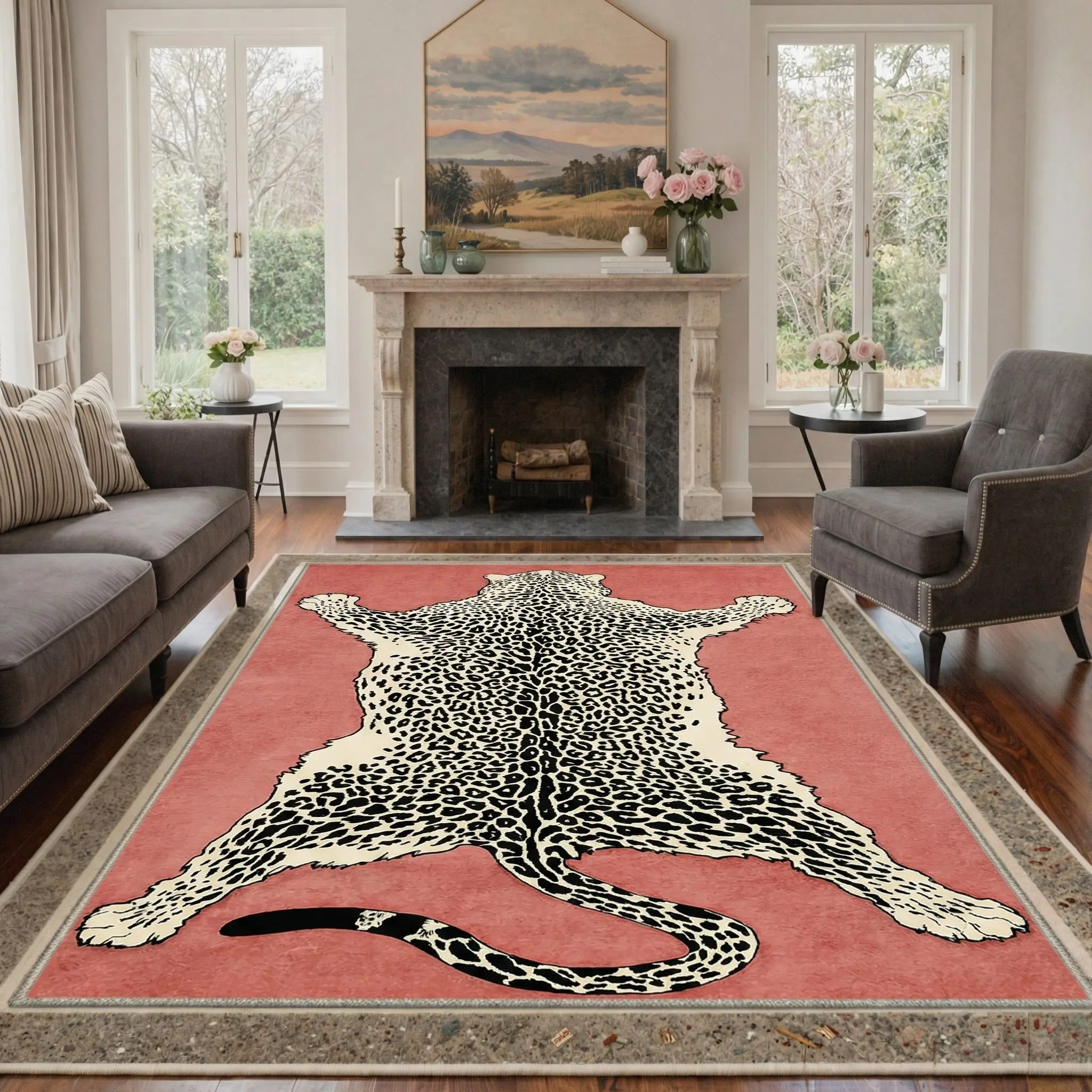 【Back To School】GENIMO Carpet – Soft, Non-Slip, Pet Friendly, Machine Washable Area Rug, Floor Rug Perfect for Living Room, Bedroom, Kitchen, Hallway, Modern Home Decor ,ARN1466-VELVET