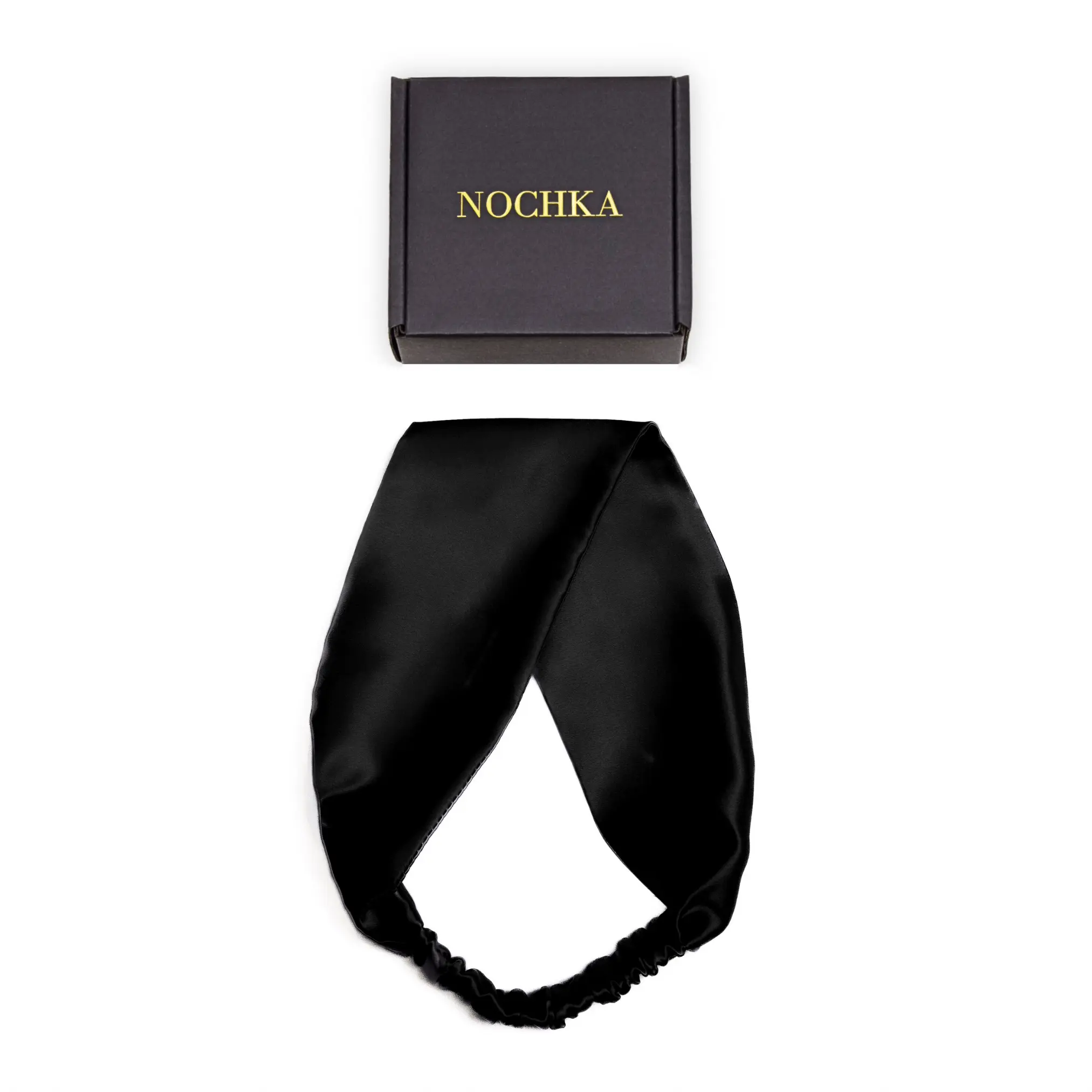Black Pure Silk Headband