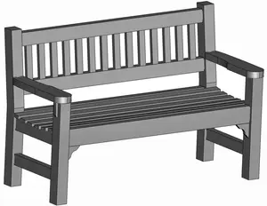 Outdoor Bench How-to Book; Paper Pattern Plan to DIY and Easily Build 54" Ergonomic Garden Classic