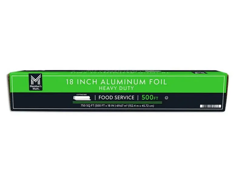 Member's Mark Heavy Duty Foodservice Foil 18" x 500' Waterproof Aluminum Foil for Food Service 750 SQ FT