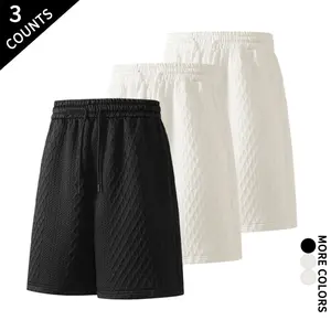 3-Pack Trendy Diamond Pattern Shorts, Loose Fit, Non-Restrictive, Summer Wear outdoorfun