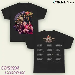 Descendants Zombies World Tour Shirt, The Rise Of Red Characters Shirt, Descendants Concert, Summer Music Festival Graphic Unisex Cotton Tee