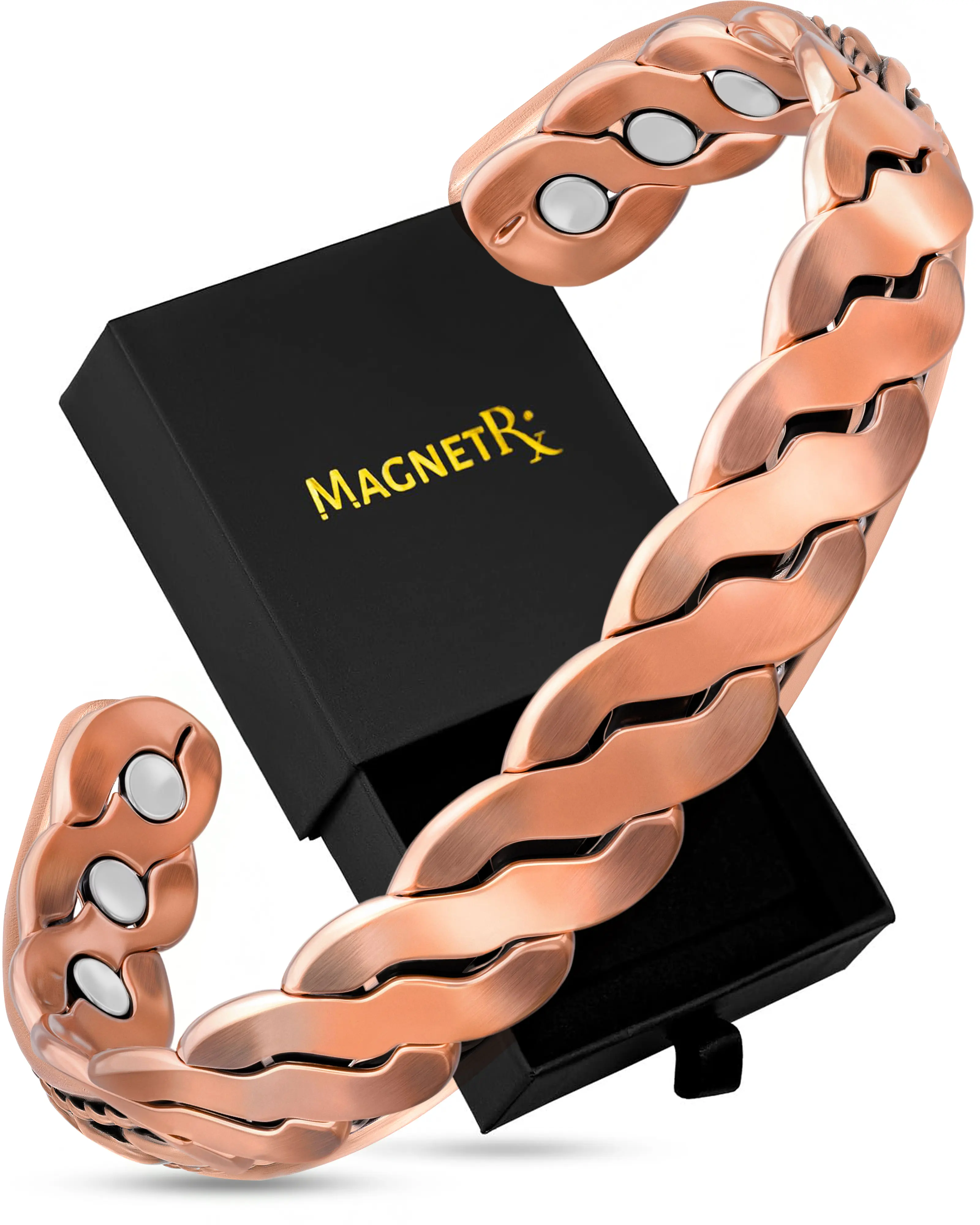 MagnetRX Rugged Twist Magnetic Therapy Bracelet Bangle